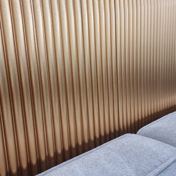 Metallic Gold Wood Effect Fluted Wall Panel - Image 3