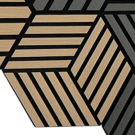 PVC Multiline Oak Hanging Wall Panels – Modern & Lightweight Wall Decor