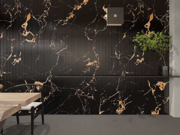 Black and Gold Wall Panel