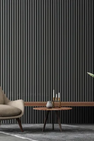 WPC Slatted Ash Gray Wall Panel