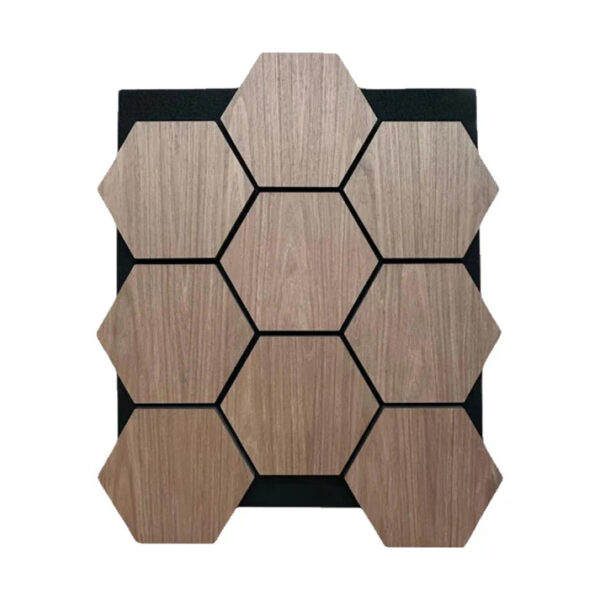 Hexagon Acoustic Wall Panel - Walnut