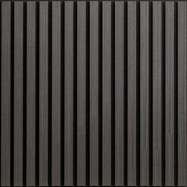 Acoustic Square Wood Wall Panel - Charcoal Black